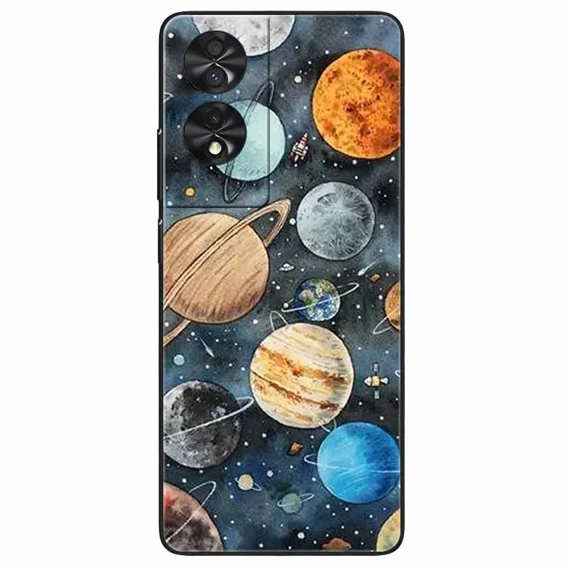 Pour TCL 50 XE 5G étui 50xe noir silicone Animal peint coques de téléphone pour TCL 50 5G antichoc couverture souple dessin animé coque en TPU tcll50