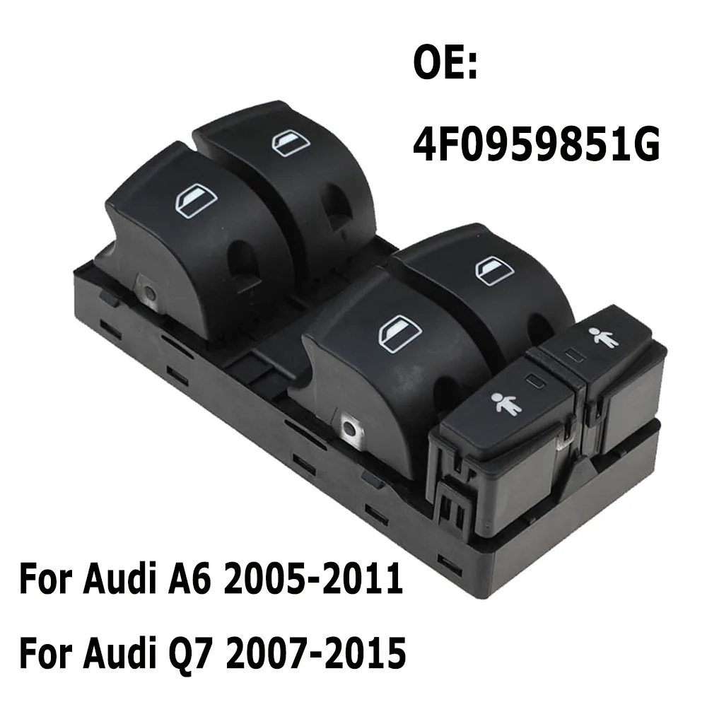 4F0959851G For Audi Q7 A6 Front Left Driver Side Electric Power Window Switch Glass Control Lifter Button Parts