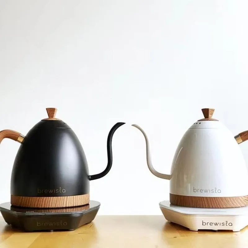 

Household Coffee Pot Gradual Change Powder Handbrewed and 600ml Goose Fine Mouth Stainless Steel Luxury Thermostatic Kettle
