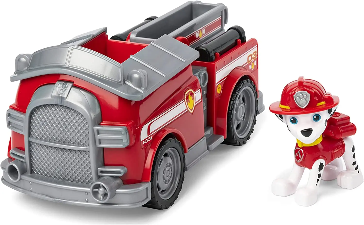 Original Paw Patrol, Marshall’s Fire Engine Vehicle with Collectible Figure, for Kids Aged 3 and Up Children Toy Birthday Gift