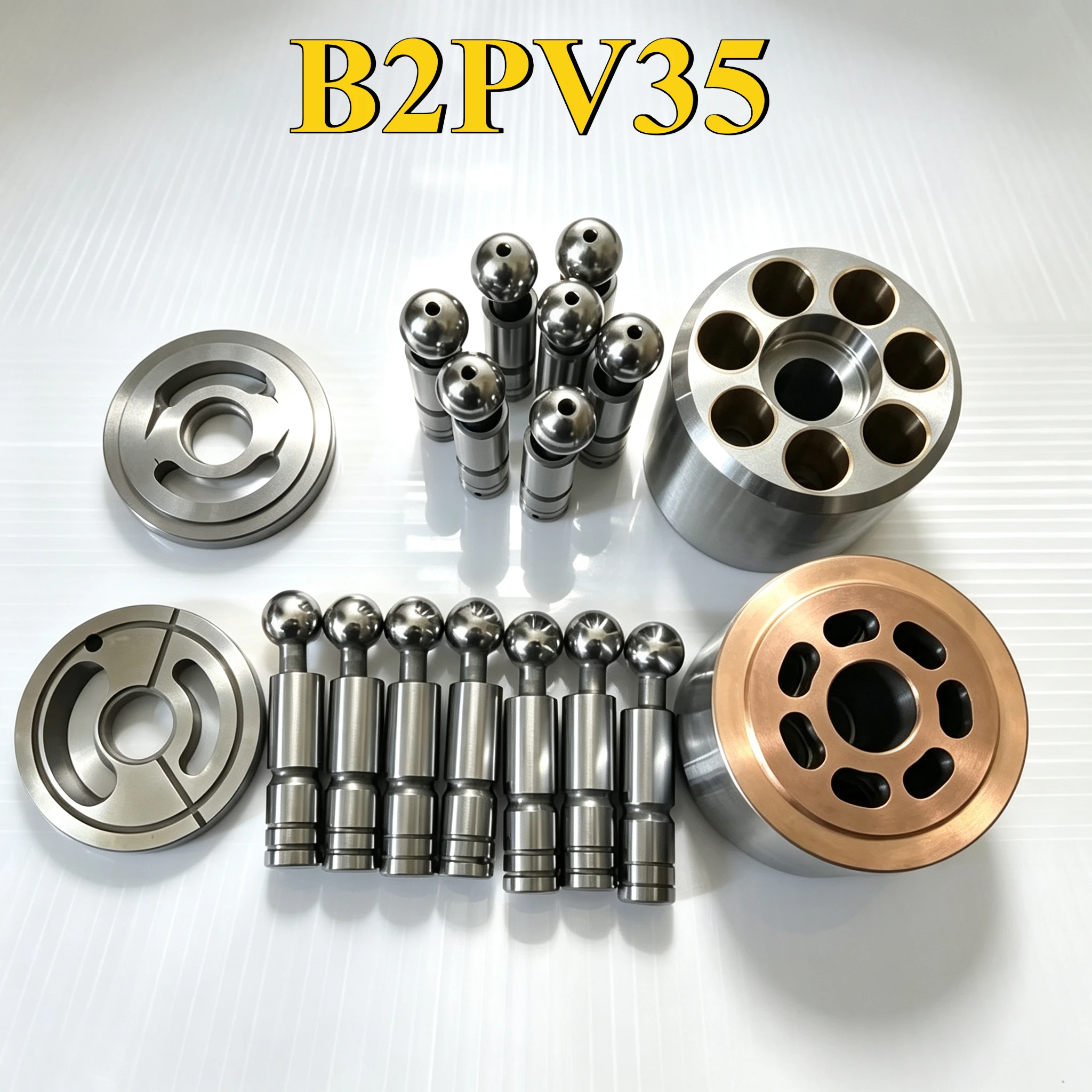 B2PV Hydraulic Pump Accessories Are Suitable for B2PV35 Piston Pump Repair Kit Piston Cylinder Sealing Plate, Valve Plate