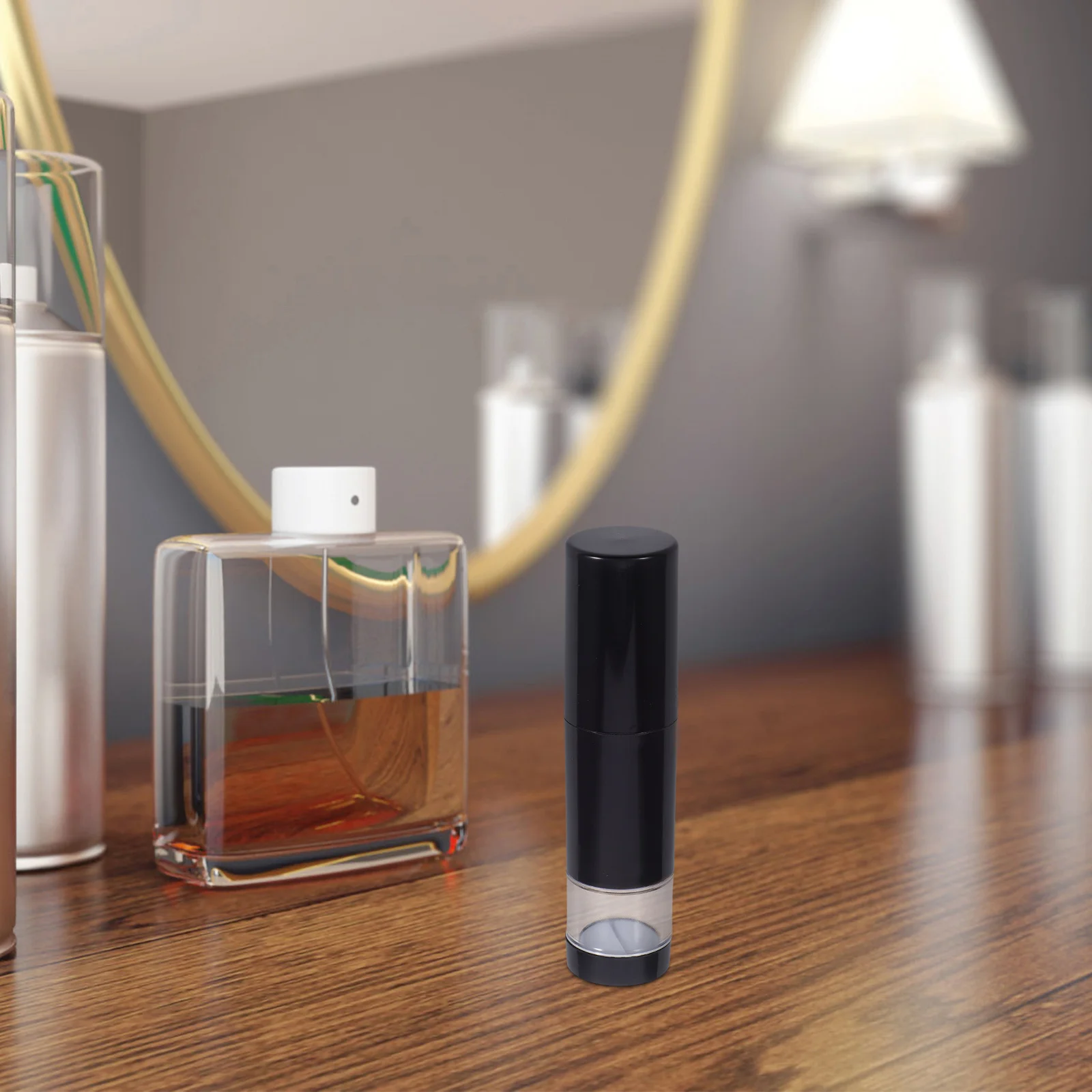 Wysuwany, wielokrotnego użytku aplikator do pudru w pudrze, czarny, przenośny, do makijażu twarzy, do rozświetlacza, konturowania, różu, podkładu, idealny w podróży.