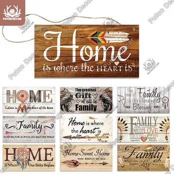 Family Sweet Home Wooden Hanging Sign 1