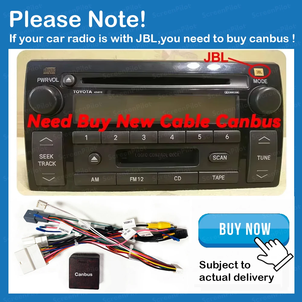 Android 16 For Toyota Camry 5 XV 30 2001 - 2006 Car Radio Stereo Head Unit CarPlay Auto radio Touch Screen Head Unit DVD Car GPS