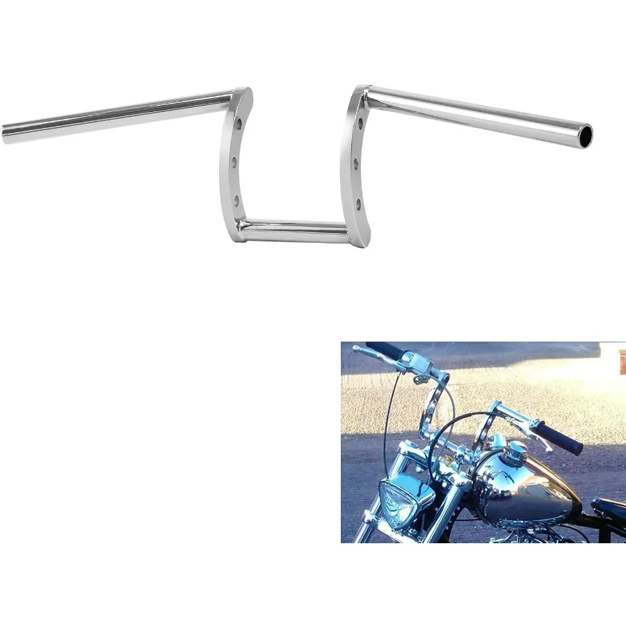 

1" Z Bars Handlebar Fit for Harley Bobber Softail Dyna Sportster Motorcycle Drag Bar Triumph BSA Norton Indian Victory Choppers