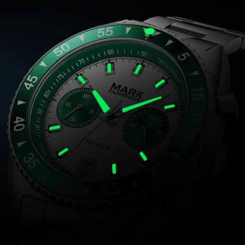 Marca superior marca fairwhale moda negócios relógios masculinos de aço inoxidável azul relógio luxo à prova dwaterproof água quartzo relógio de pulso homem reloj