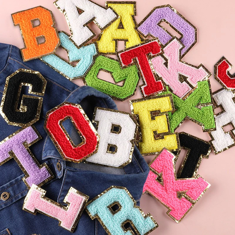 26 PCS Letter Set 5.5CM Letter Patches A- Z Embroidery Cloth Patches DIY Handmade Sewing Fabric Badge Patches Cloth Accessories