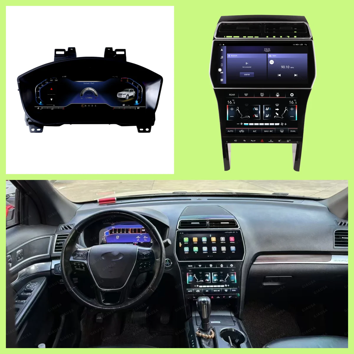 

Автомобильный мультимедийный плеер GG 12.3" для Ford Explorer 2011-2019 с Android 14, Carplay, GPS-навигацией, радиоприемником и экраном AC