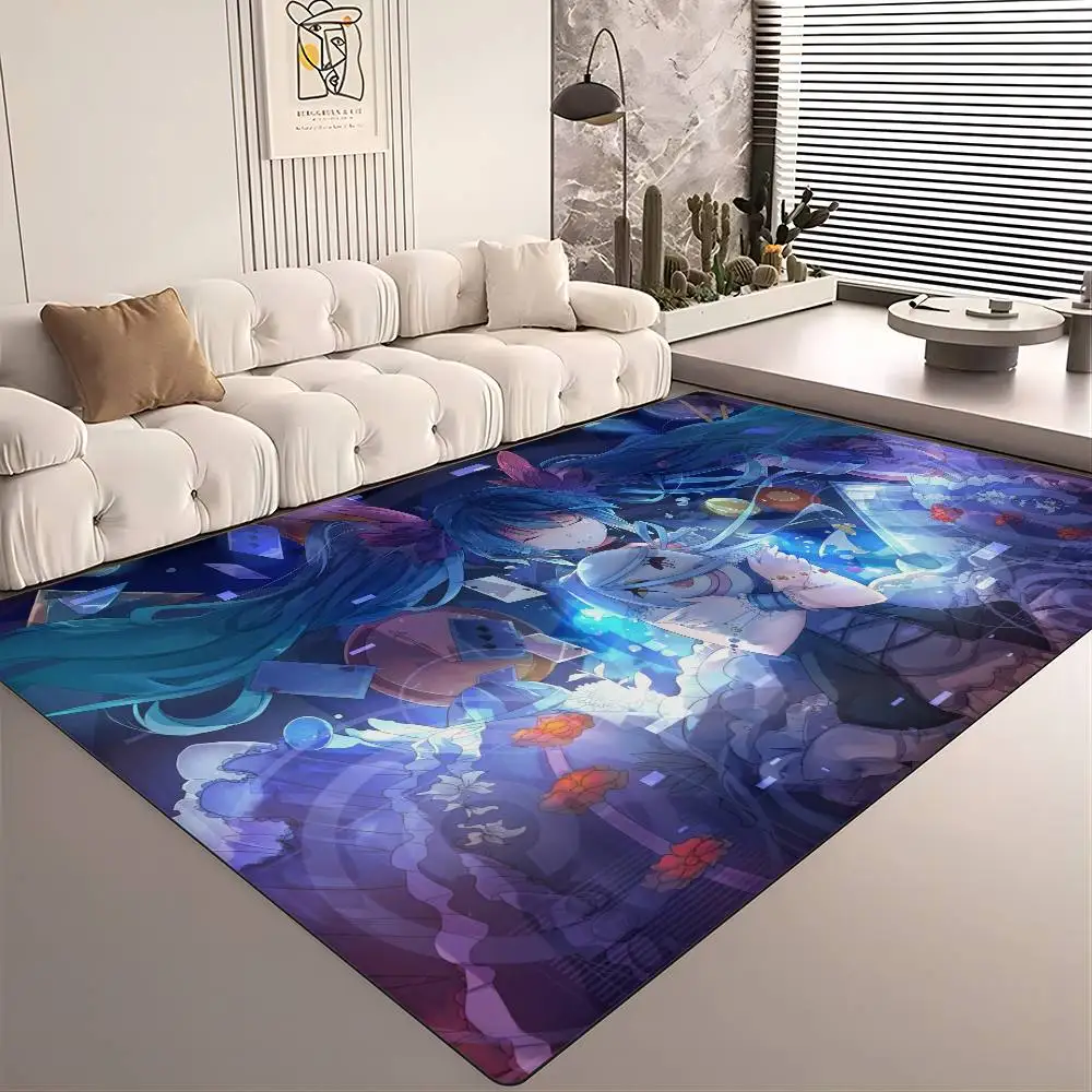 Music Characters M-Miku Room Mats Retro Multiple Choice Living Room Kitchen Rug Non-Slip Welcome Rug