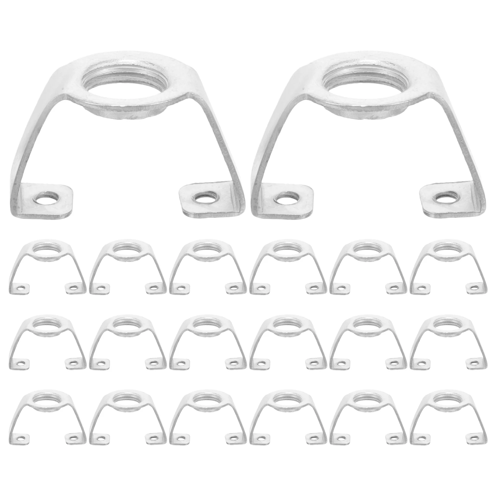 

20 Pcs Lamp Bracket Household Fixing Accessories Seat Lighting Fixture Part Parts Iron Lampshade Adapter Replacement Head