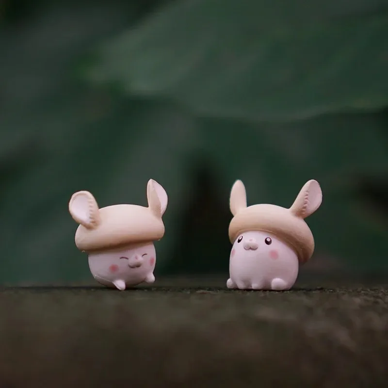 Vegetable Goblin Gashapon  Animal Vegetable Elf Vegetable Dog Kitty Garlic Cat Action Figure Model Toy