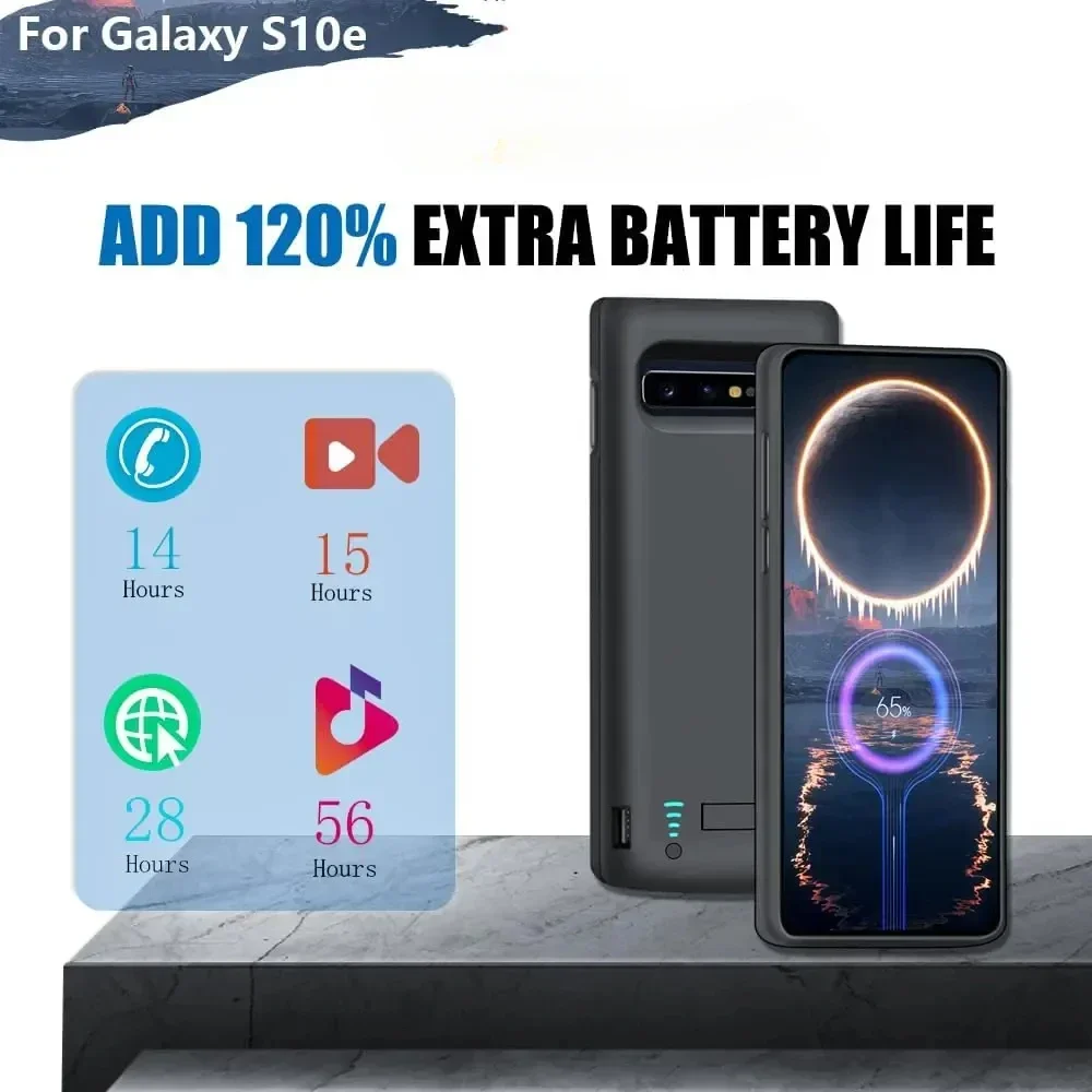 

Чехол-аккумулятор 10000 мАч с подставкой для Samsung Galaxy S10e S10 Plus S26 Ultra, зарядное устройство Power Bank, чехол-аккумулятор для S26 Ultra