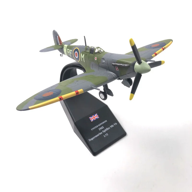 مقياس جايسون توتو 1/72 مقاتلة Spitfire مجموعة نموذج طائرة عسكرية معدنية على شكل دييكاست مع إسقاط الشحن