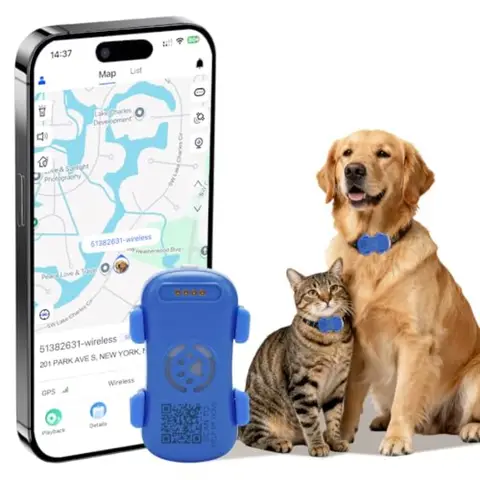 GPS Tracker for Dogs and Cats Pet GPS Location Tracker with Smart Alerts and Location History Geo-Fence Real-Time Waterproof iO