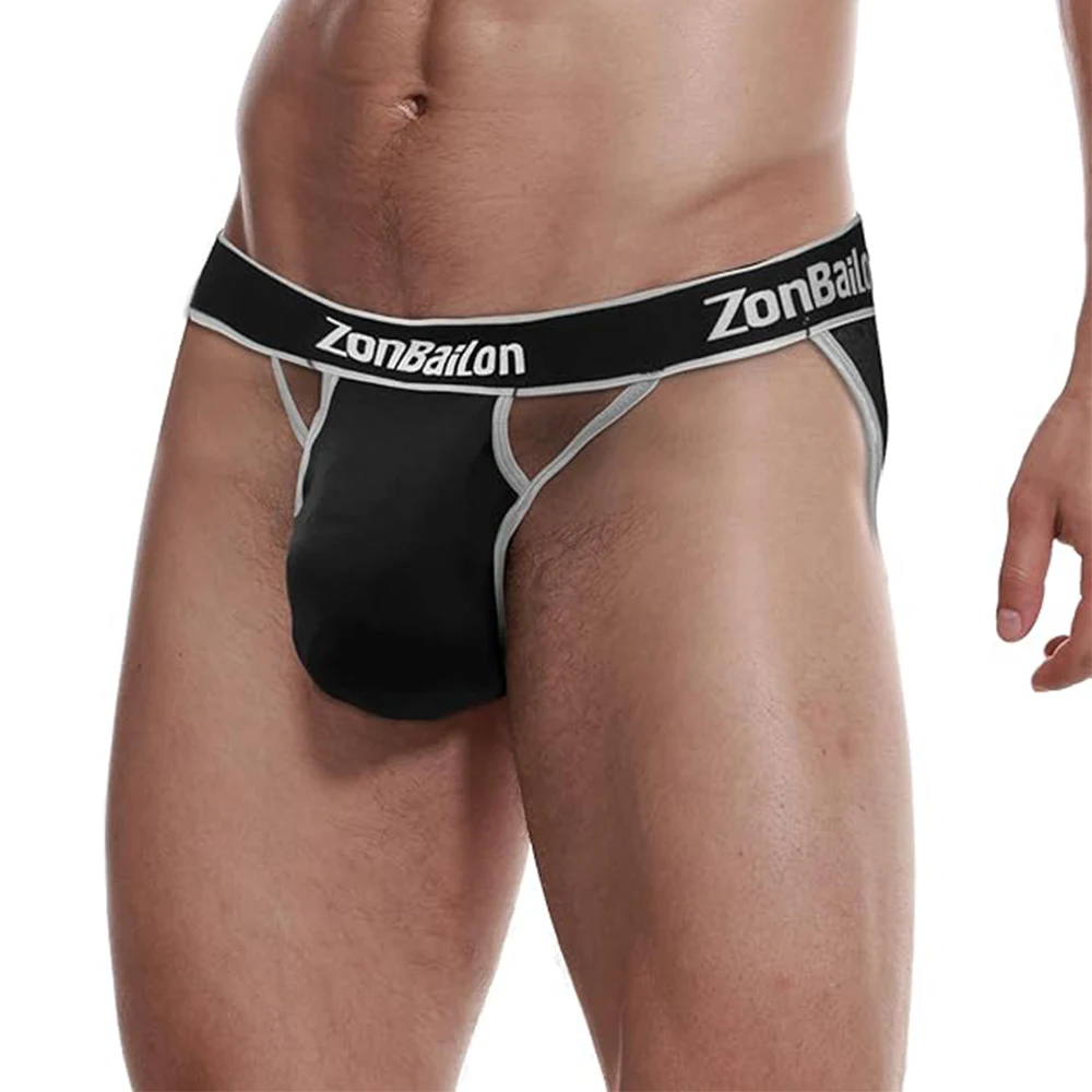 Jinshi Mens Sexy Briefs Bamboo Stretch Flex TAGLESS With Comfort Waistband Mens Briefs With Front Open Underpants