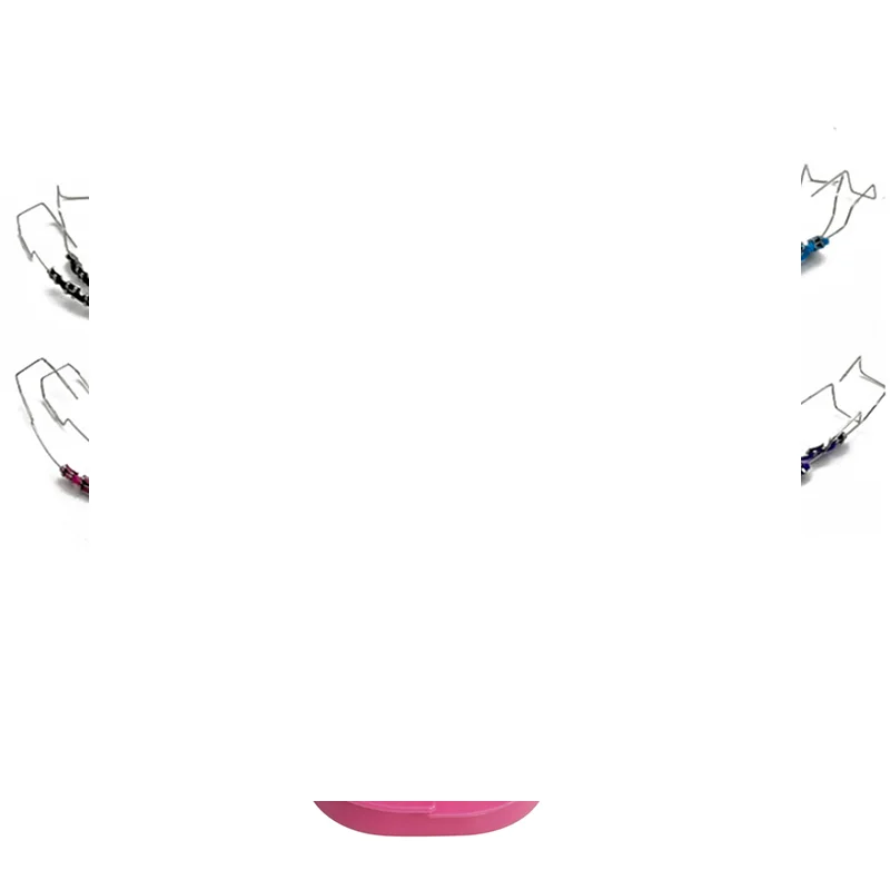 

1 Pair Dental Fake Braces Temporary Tooth Decoration With Hook With Metal Wires Colorful Metal Bracket Ligature Ties Dental Tool