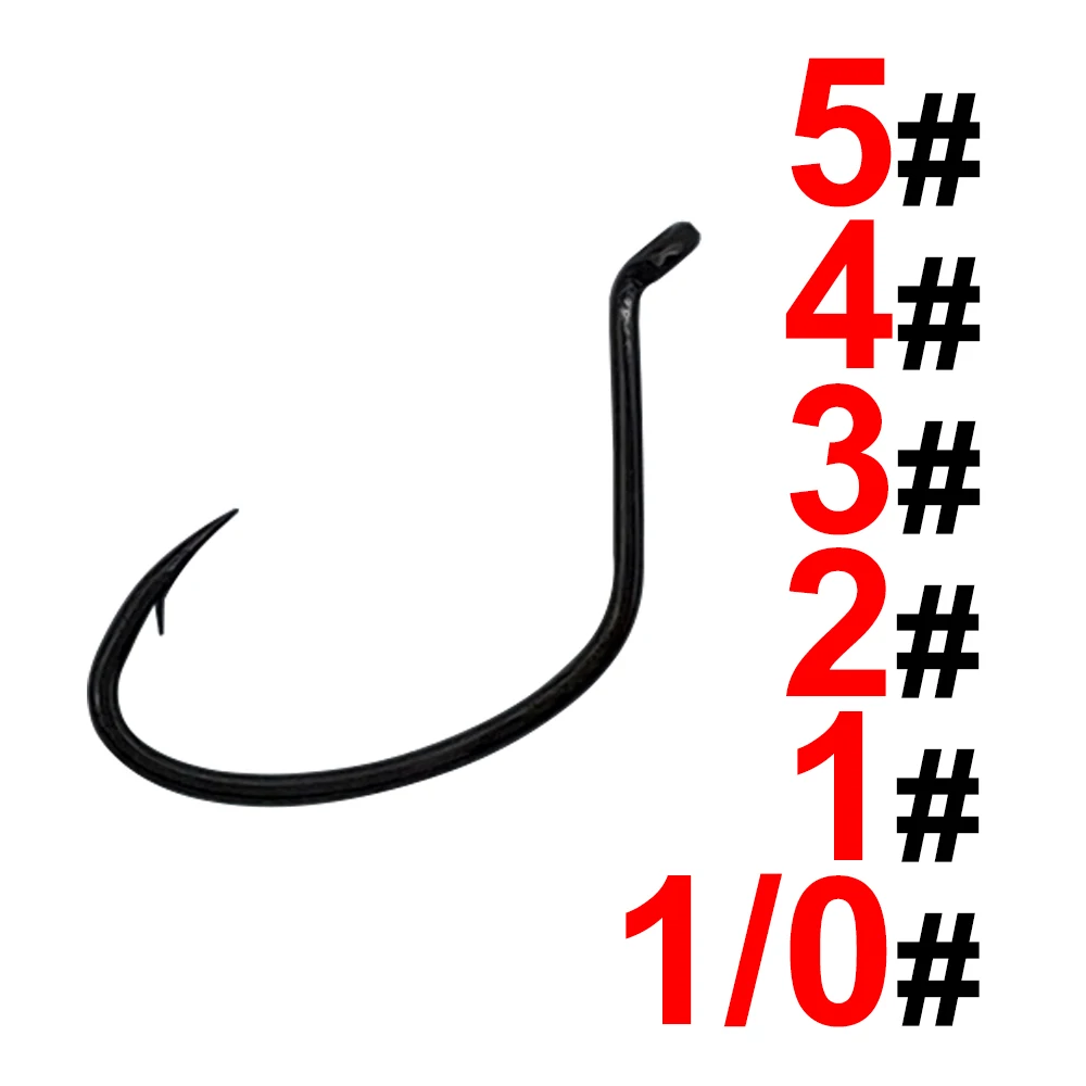 50Pcs Luya  Drop fishing  Sea fishing  barracuda  Bass hook  barb  fishhook coating  Band ring