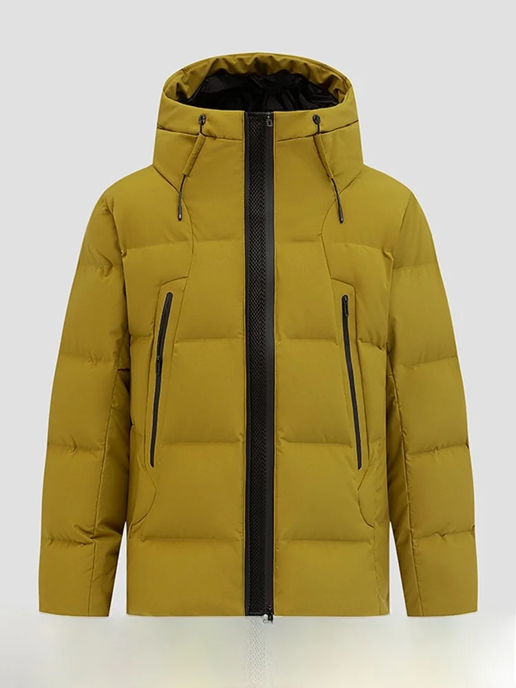 

High-End High-Loft Hooded down Jaet Outdoor Winter New Men's Women's Warmth Faionable Polyester Fiber Non-Iron Treaent