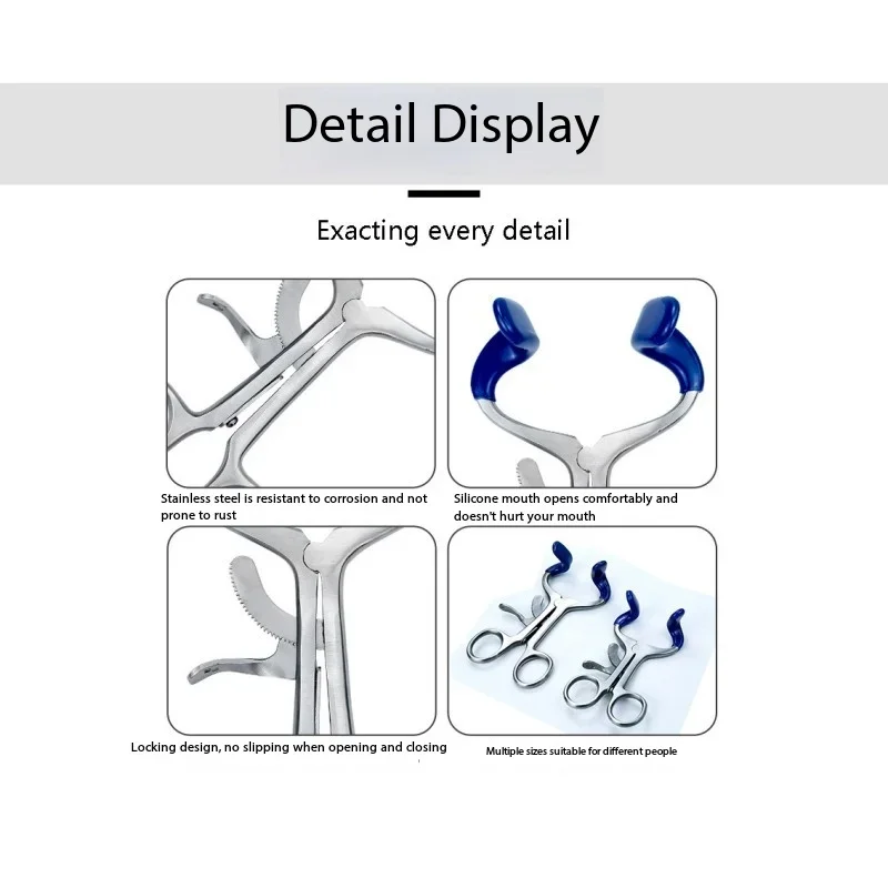 1/3Pcs Dental Plier Type Mouth Opener Adjustable Lip Cheek Retractor Autoclavable Mouth Gag Teeth Examination Dentist Oral Tool