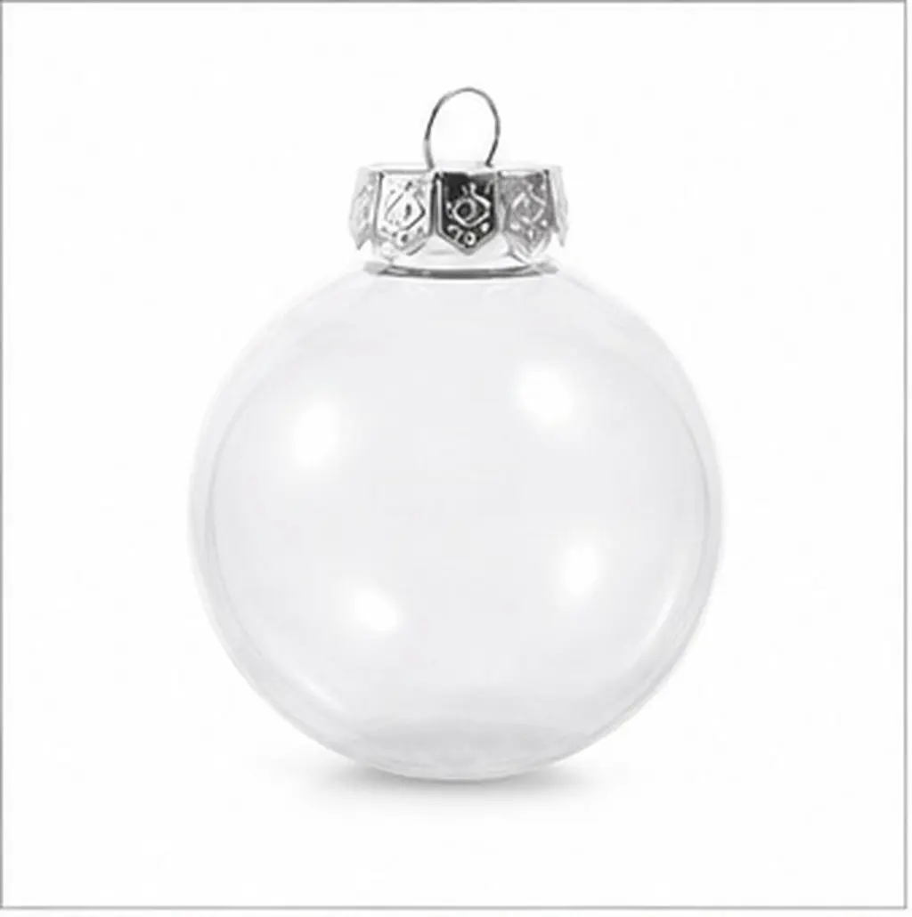 12Pcs Clear Plastic Fillable Ornaments Balls for Christmas Wedding Party Decor Easy to Fill with Beads Ribbons Lights String