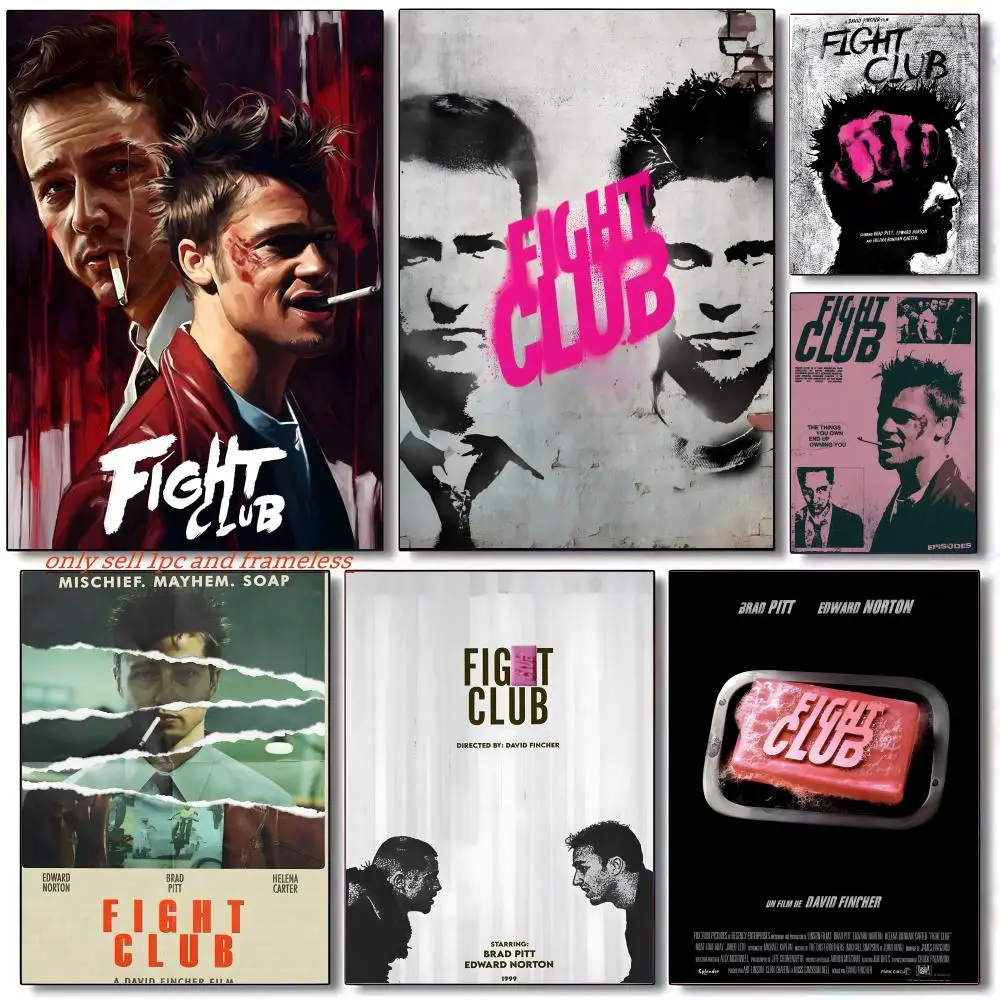 M-Movie F-Fight Club Poster Room Wall Art Decor Waterproof Poster For Home Bar Bedroom Decoration Gift