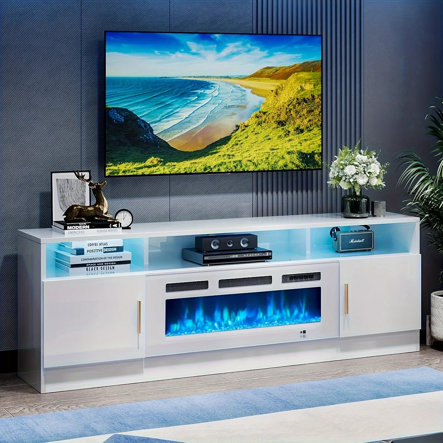 Fireplace TV Stand With 36