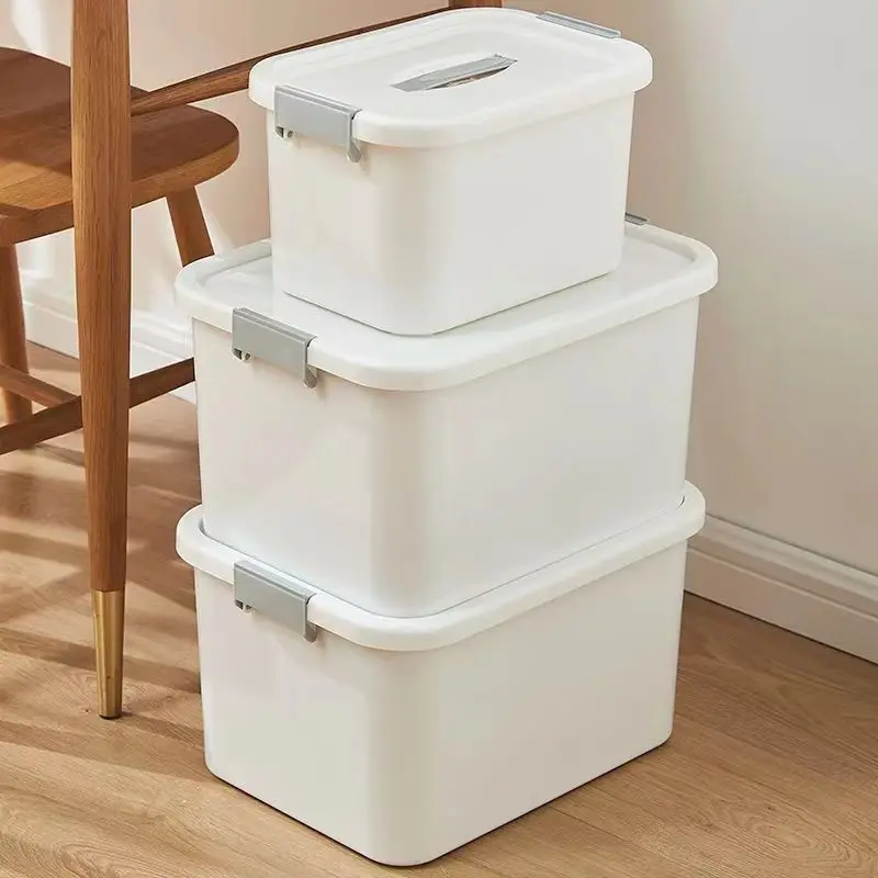 

Z4326 Large capacity portable thickened storage box, plastic household snacks, clothing sorting box, moving toy storage box