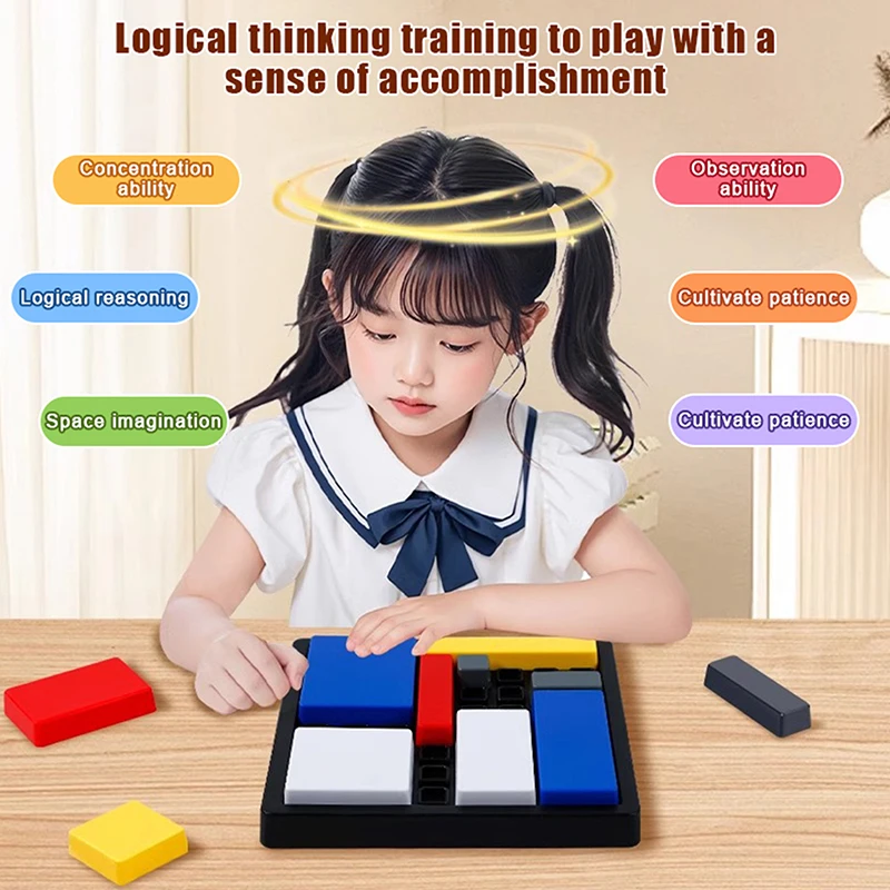 幼児の論理的思考トレーニングパズルおもちゃモンテッソーリキューブボードゲーム親子インタラクティブ教育玩具パーティーゲーム