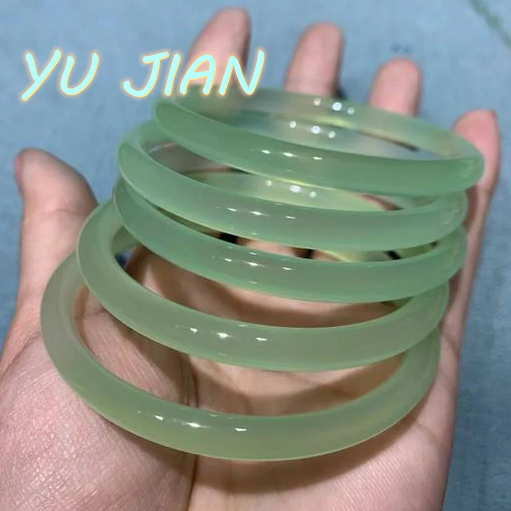 

New High Ice Natural Emerald Violet Chalcedony Bracelet Quality Elegant Delicate Bangles Exquisite Handring Fine Jewellry