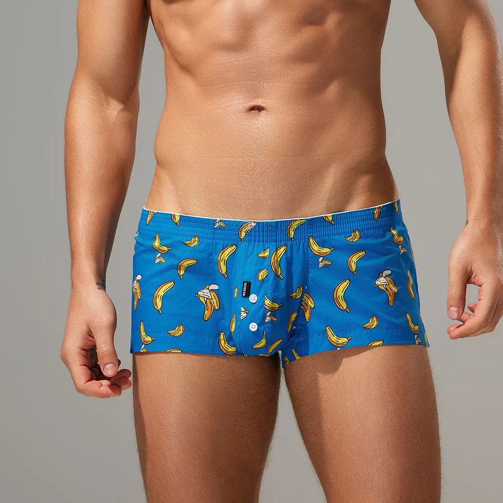 

2025 men's home pants fashion low waist U convex bag boxer shorts comfortable men 250509