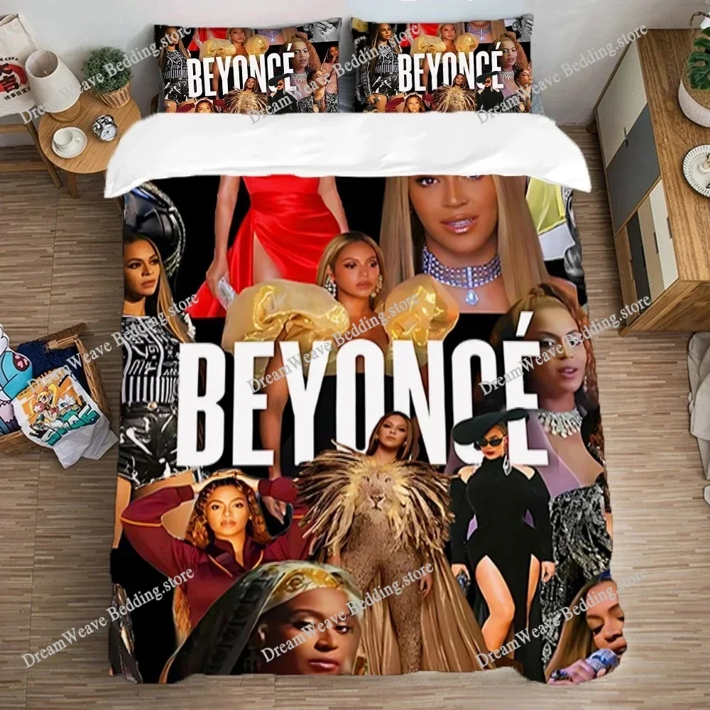 Queen Bed Comforter Sets Single Double Large Size Duvet Cover Set Bedding Decorations B-Beyonces Pillowcase Fashion Art Linen741