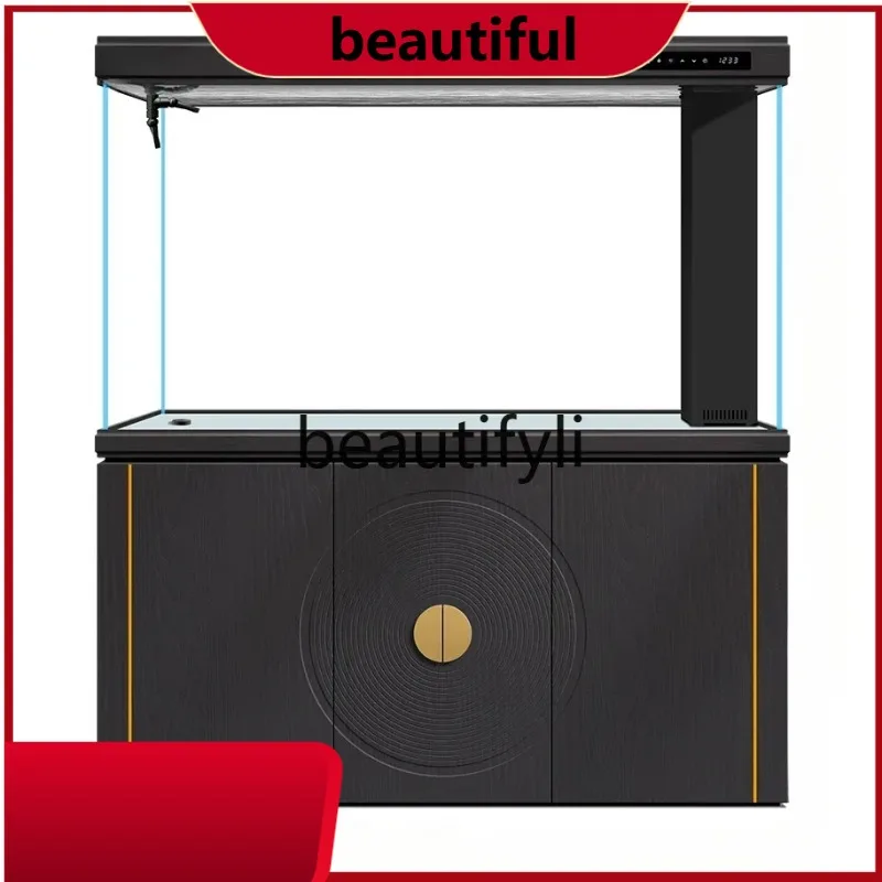 H AFish tank living room large light luxury floor ecological intelligence ultra-white smart screen 2024 new aquarium H