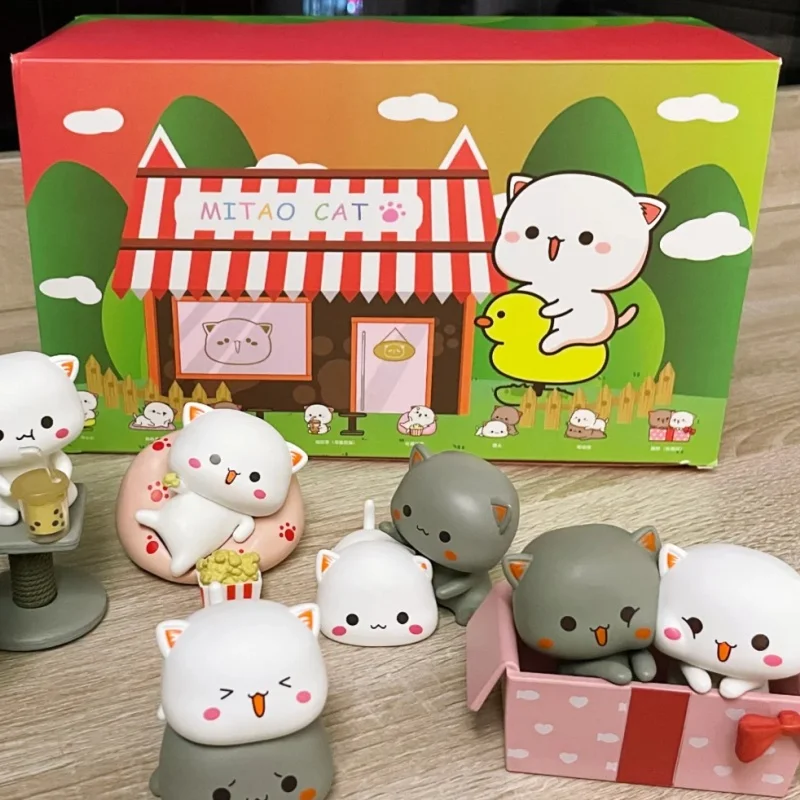 

2nd Edition Mitao Lucky Cat Good Friends Series Blind Box Creative Cure Cartoon Anime Doll Model Exquisite Desktop Ornament Gift