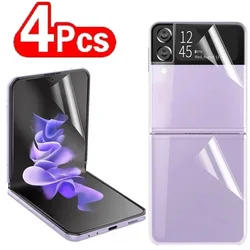 4Pcs For Samsung Galaxy Z Flip3 ZFlip4 Hydrogel Film Front Back Protective For ZFlip 5 Screen Protector Not Glass