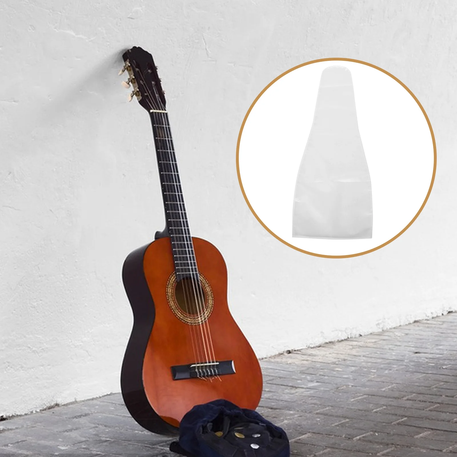 

Waterproof Pvc Electric Guitar Bass Protective Sleeve Rainproof Dust Cover For Outdoor Use Portable Universal Fit Anti-Scratch