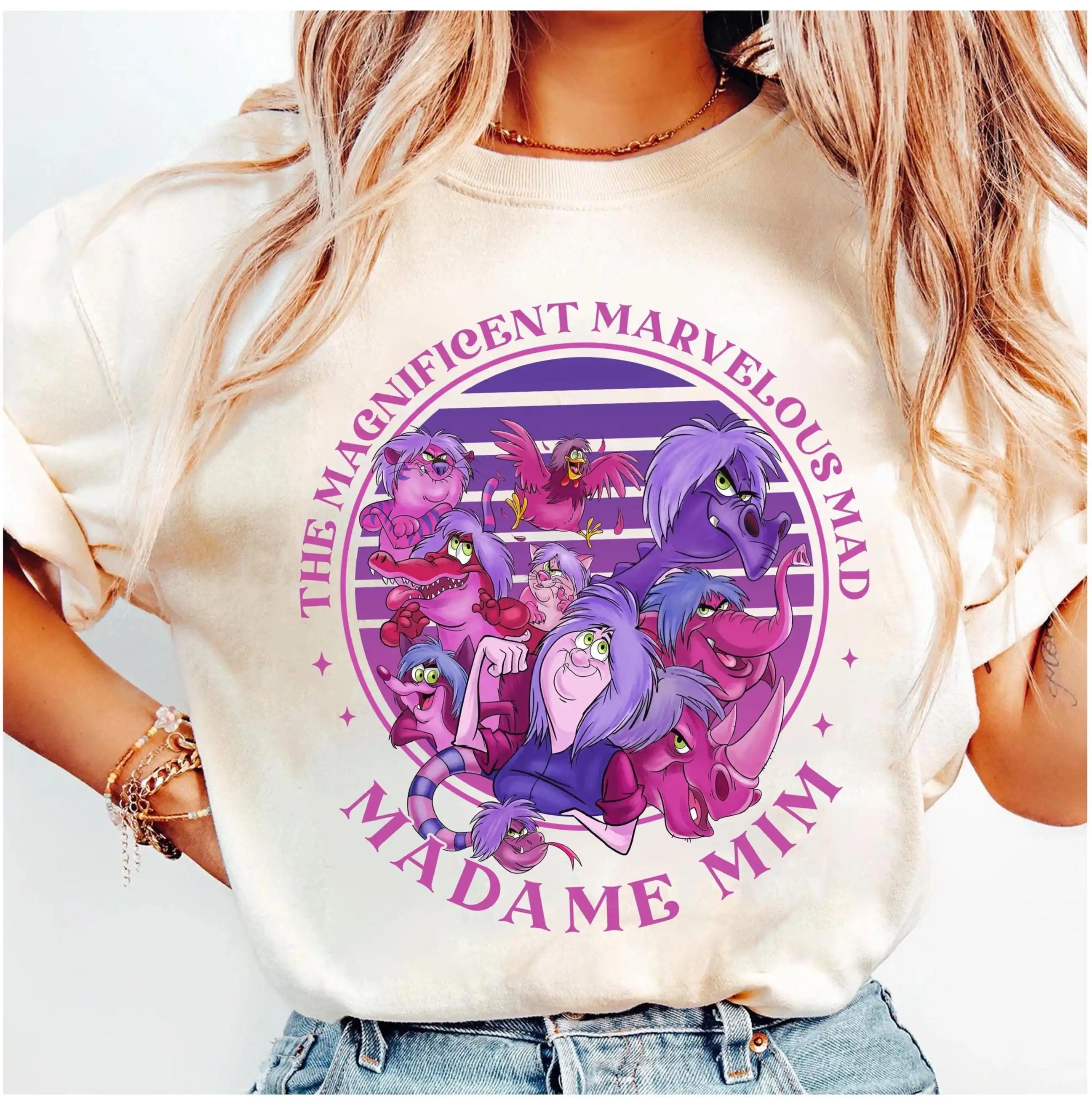 قميص Disney The Magnificent Marvelous Madame Mim Vintage، قميص المملكة السحرية، قميص Disneyland Family Vacation #1