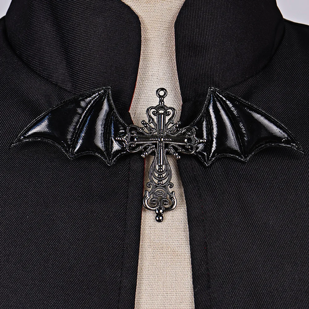 New Medieval Vampire Dark-style Floor-length Cloak Women Men Clothes Cosplay Costume Adult Stand Collar Black Red Cape Halloween - view 5