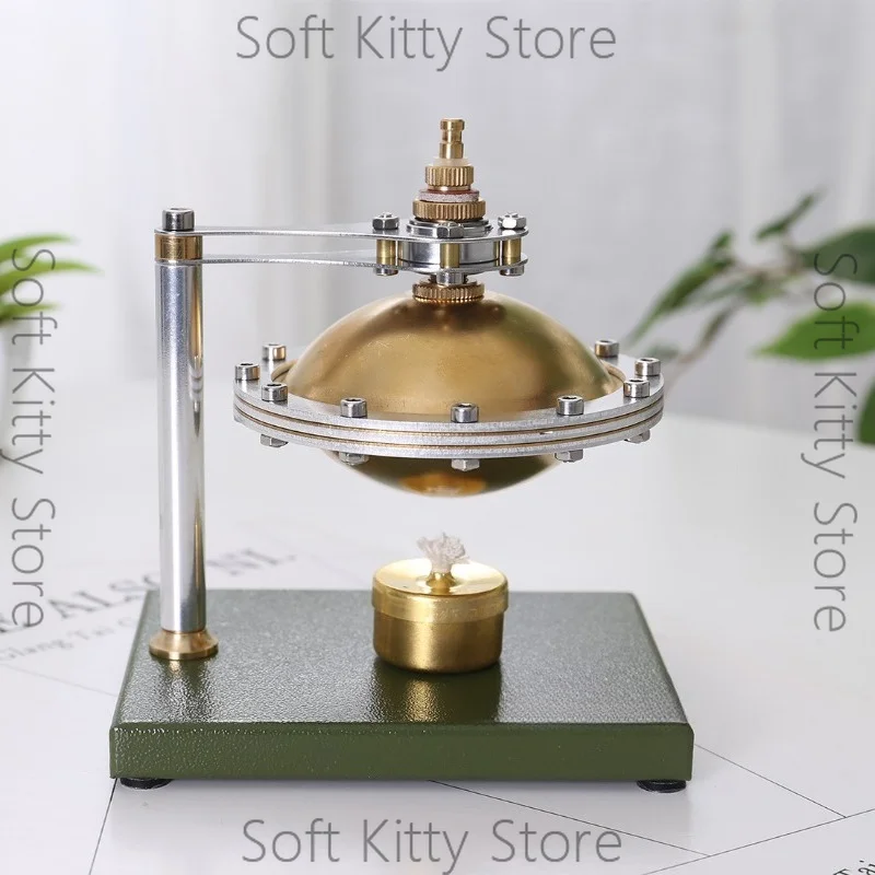Mini DIY assembly power steam engine, UFO boiler, external combustion engine model, combustion alcohol lamp