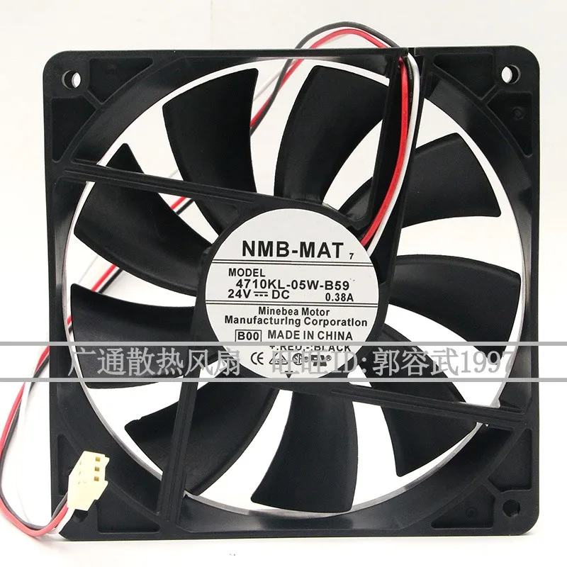 

Original 4710KL-05W-B50 12CM 120 * 120 * 25MM 24V 0.38A 3-wire shutdown alarm frequency converter cooling fan