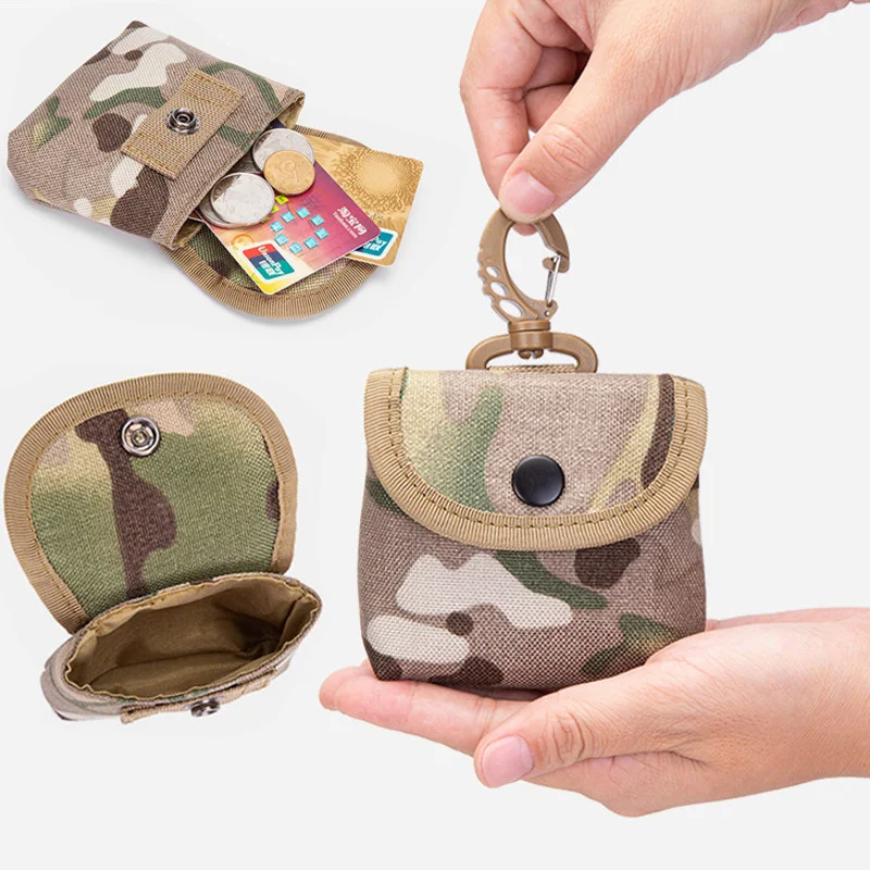 

Waterproof Camping EDC Pouch Tactical Key Change Purse Wallet Travel Kit Coin Purse Outdoor Hunting Camouflage Waist Bag