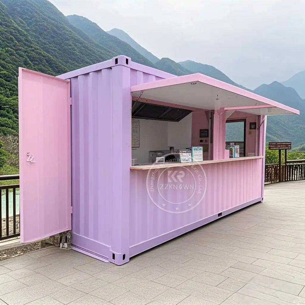 Conteneur personnalisable de 20 pieds, norme européenne 2025, Bar, Restaurant, café, quiosque alimentaire, conteneur de Bar avec cuisine