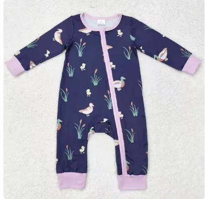 

Wholesale Kids Children Long Sleeves Jumpsuit Toddler Fall One-piece Romper Newborn Baby Boy Girl Ducks Clothing