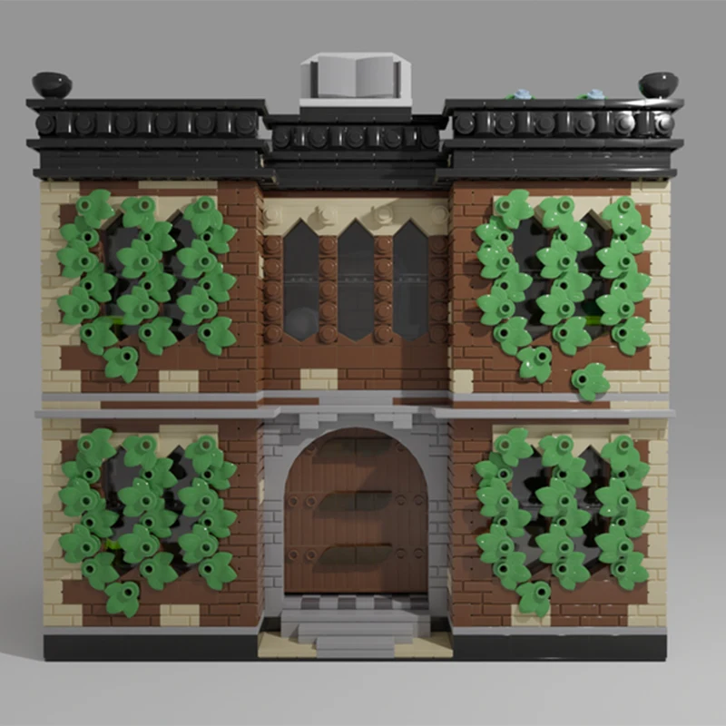 

2887 шт. MOC The Brickshelf Library, модульные здания, строительные блоки, рождественский подарок, учебные пособия для класса