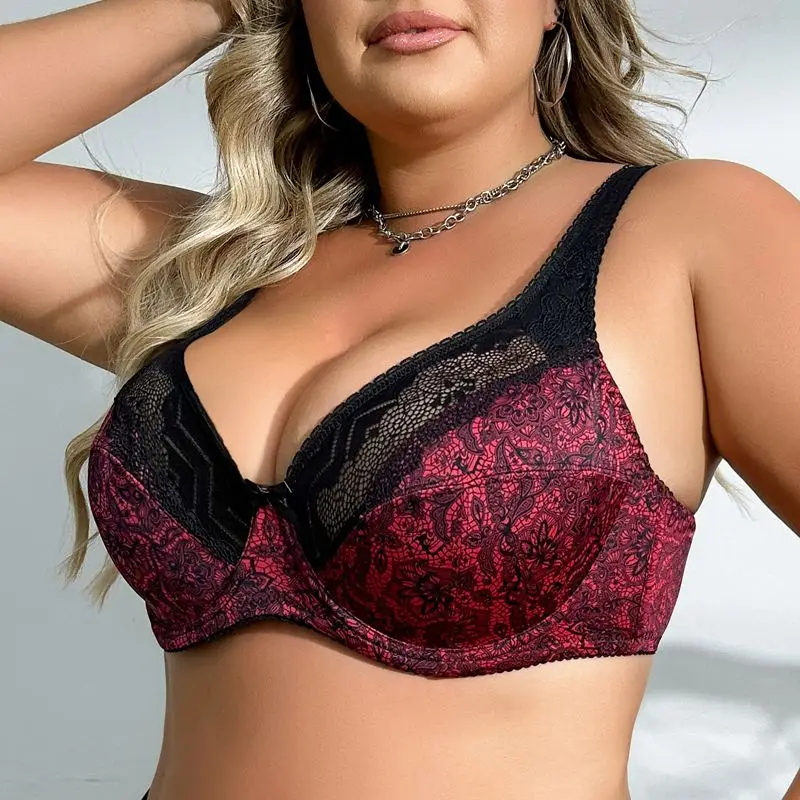 Beauwear Summer Ultra Thin Plus Size Minimizer Bras for Women Unlined Underwear C D DD E 38/85 40/90 42/95 44/100 46/105 48/110