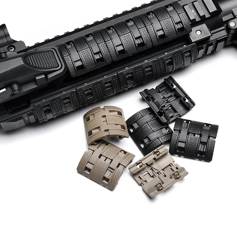 Tactical Hand Stop Kit 16pcs XTM Enhanced Rail Panels for 20mm Picatinny Mlok Keymod Compatible AR15 M4 Airsoft 4-Piece Set