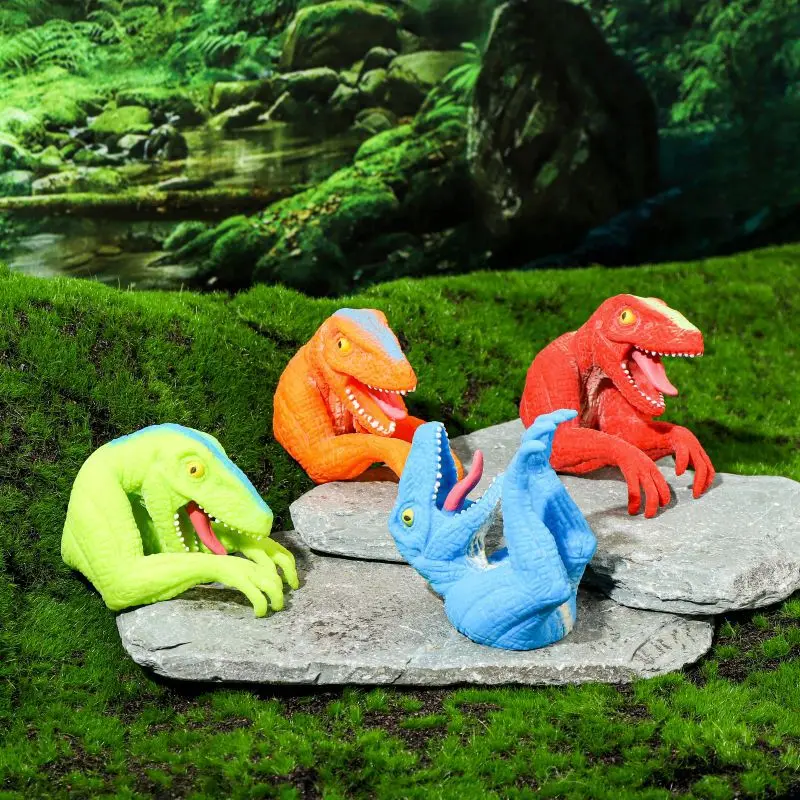 Burattino da dito Dinosauro Giocattoli antistress Bambola da dito in PVC Tyrannosaurus Rex Interazione genitore-figlio Novità Fidget Toys