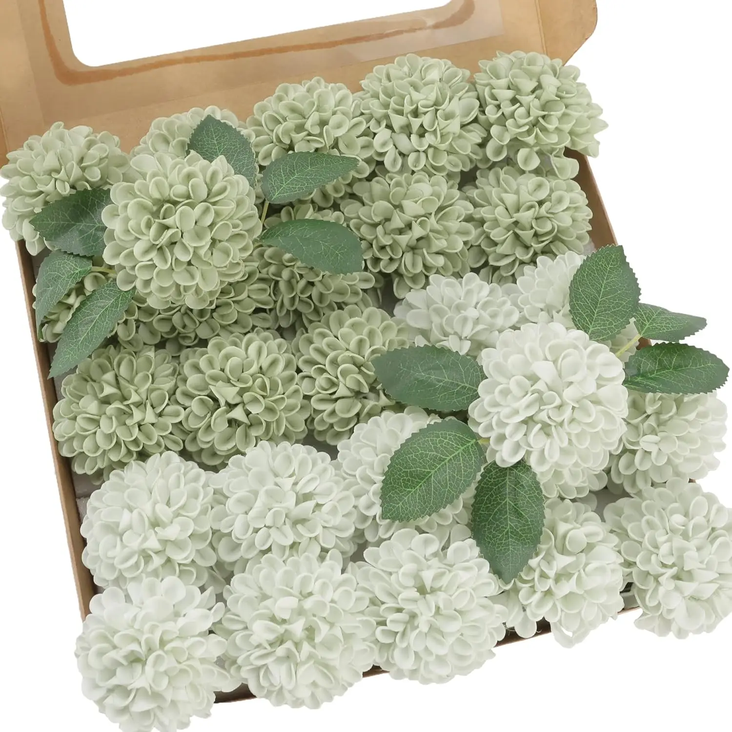 25 uds flores de Dalia verde salvia para fiesta de despedida de soltera decoraciones para el hogar ceremonia de boda celebración del Festival