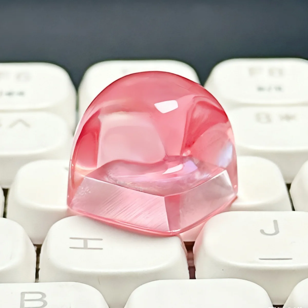 Handmade personalized Epoxy Transparent Nail Art Keycap Jelly Cross Axis Mechanical Keyboard Keycap Single