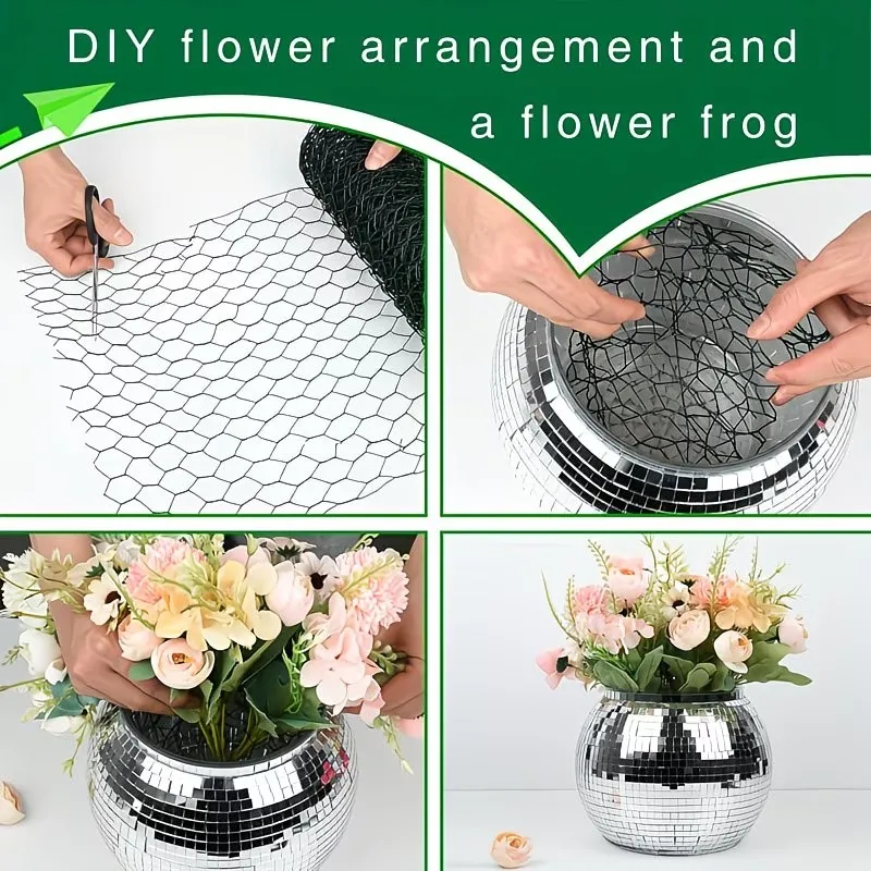 2pc floral wire mesh rolls waterproof for bouquet arrangements wedding decorations plant protection handicrafts