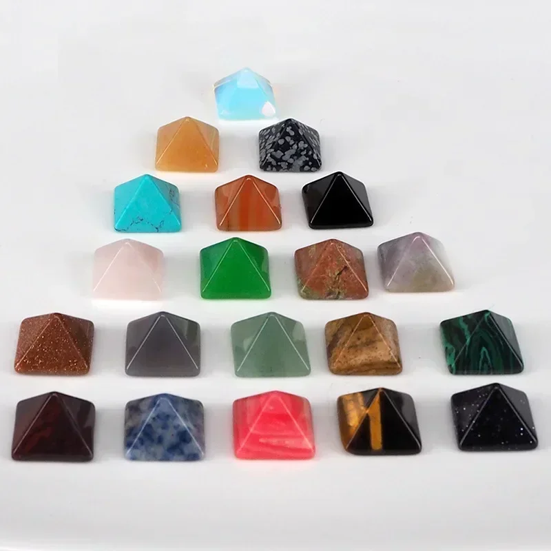 7pcs/set Pyramid Gemstone Natural Stone Crystal Quartz Healing Crystals Point Chakra Office Decoration Crafts Home Decor